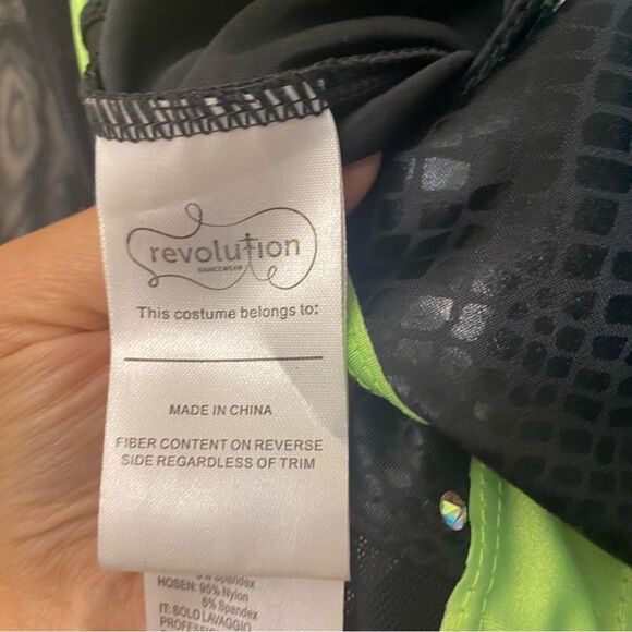 Revolution Dance black neon unitard costume ELECTRIC TOUCH RC22775 SA adult - Picture 10 of 10